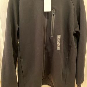 XL UNIQLO BLACK DRY STRETCH SWEAT FULL ZIP HOODIE